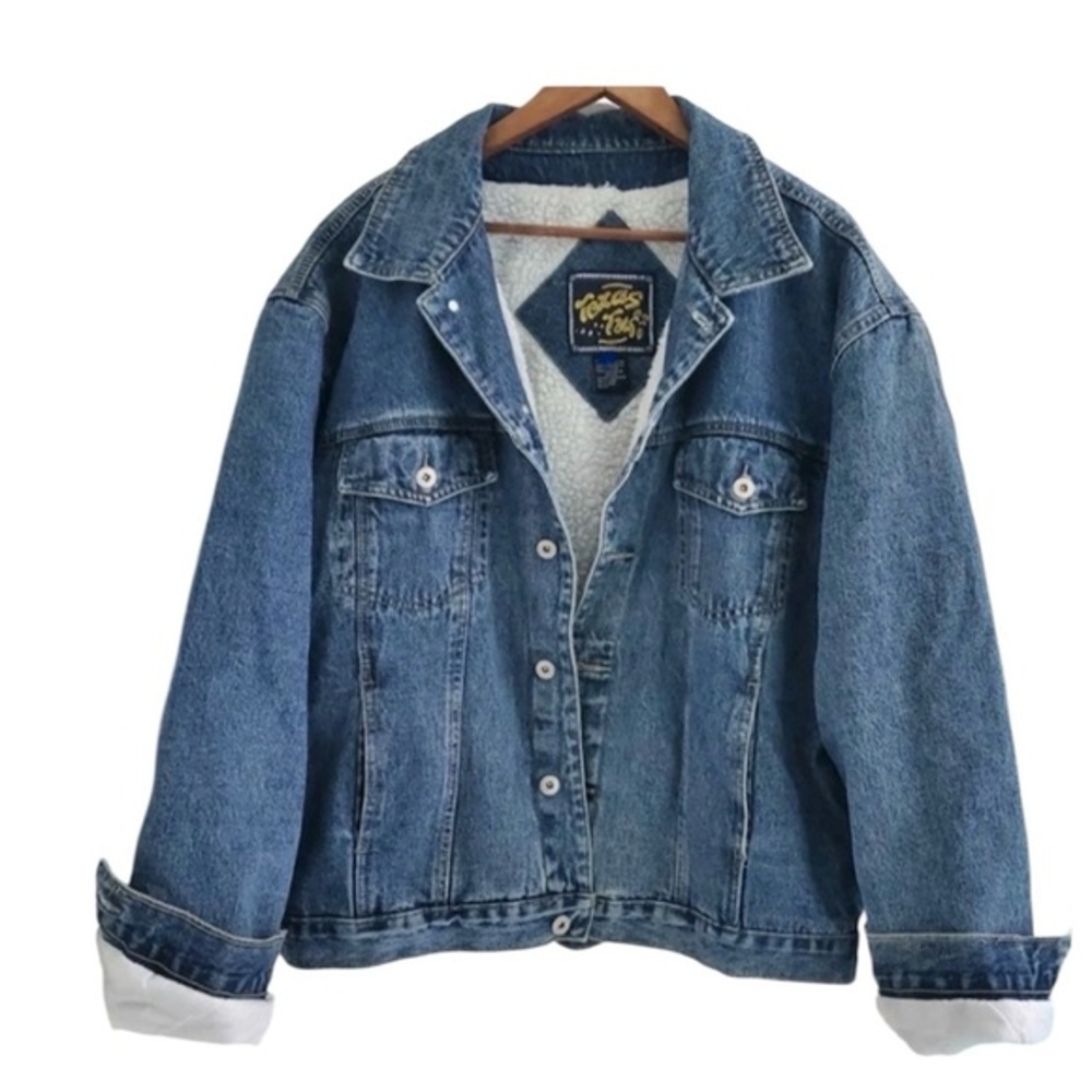 TEXAS TUFF vintage 90' denim trucker jacket size XL